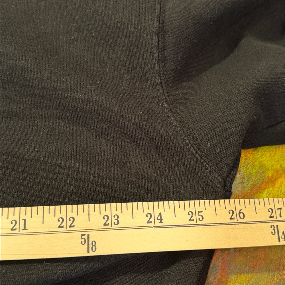 Brandy Melville Black Hoodie with Swiss Flag Design Embroidered Oversized B.M. - Picture 8 of 8